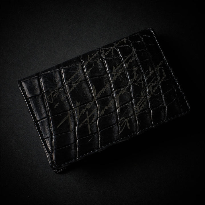 PREMIUM CROCO CARD CASE "EPIGRAPHIA"