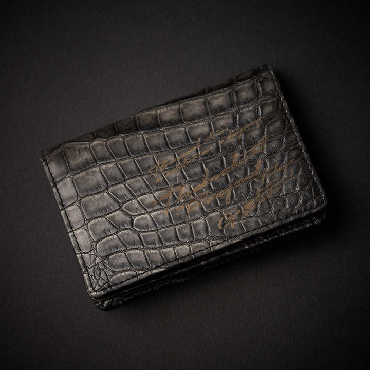 PREMIUM CROCO CARD CASE "EPIGRAPHIA"