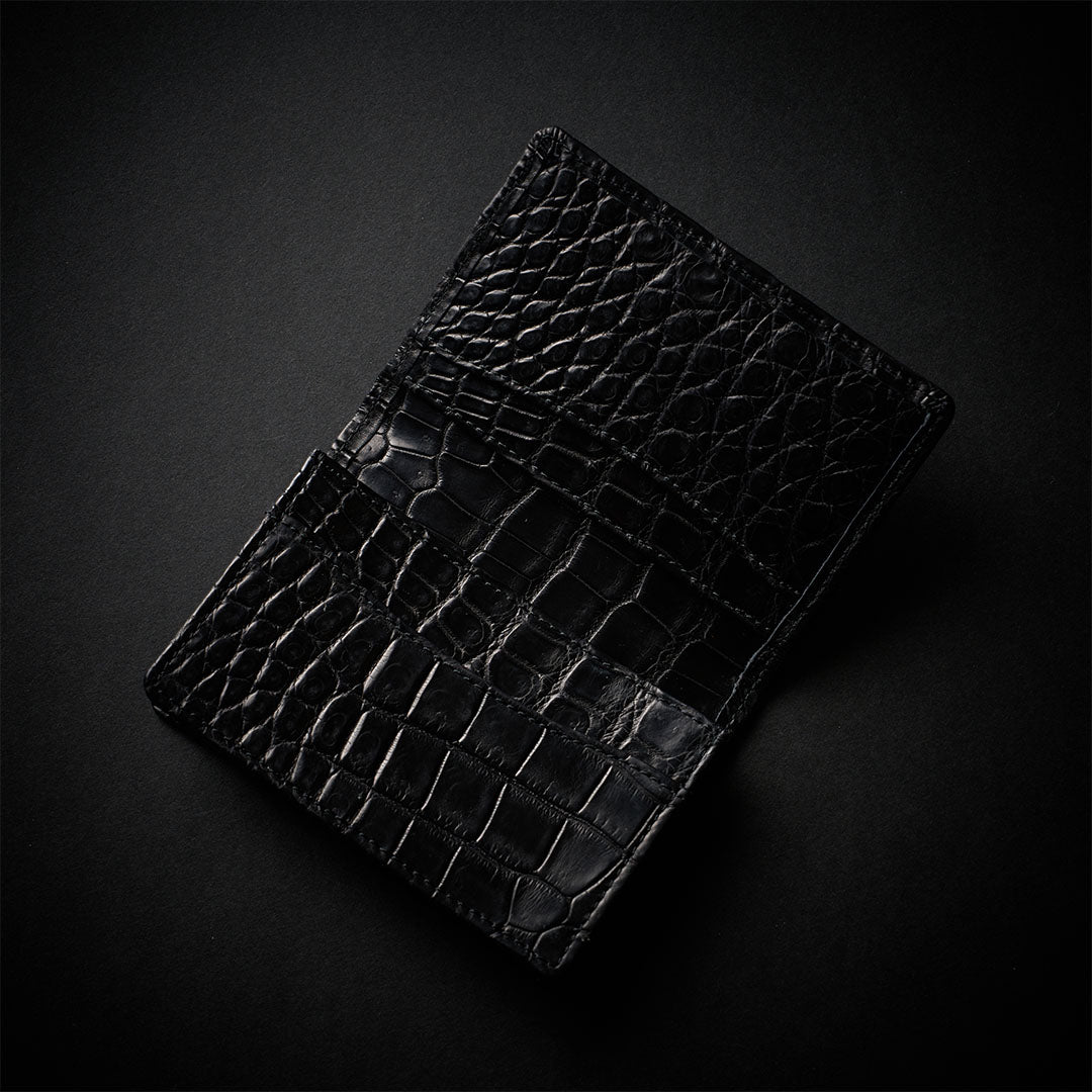 PREMIUM CROCO CARD CASE "EPIGRAPHIA"
