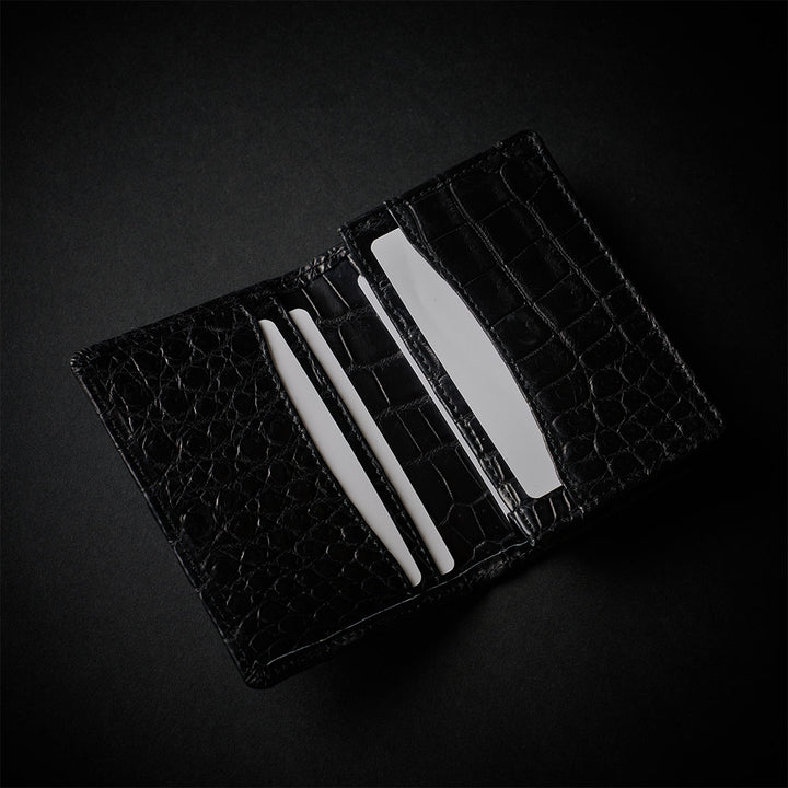 PREMIUM CROCO CARD CASE "EPIGRAPHIA"