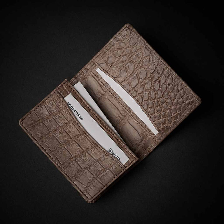 PREMIUM CROCO CARD CASE "EPIGRAPHIA"