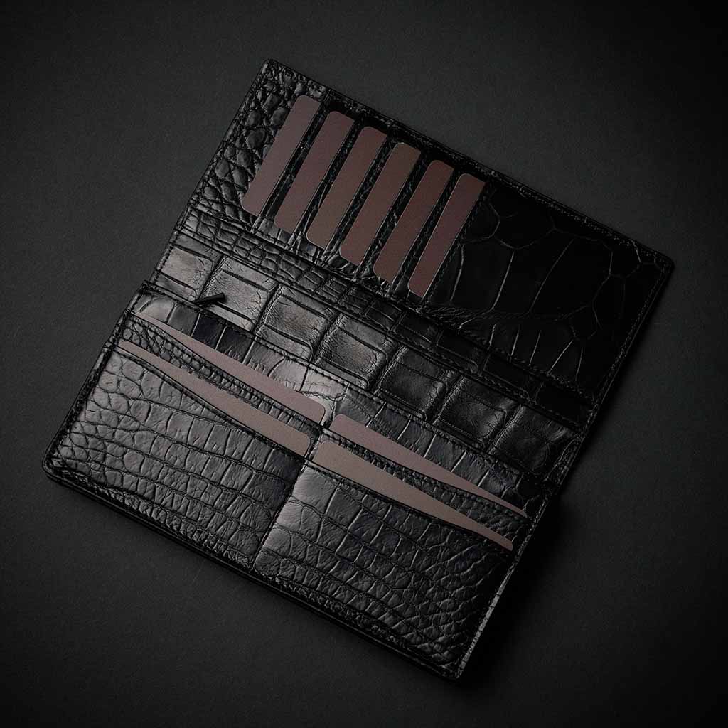 PREMIUM CROCO LONG WALLET "EPIGRAPHIA"