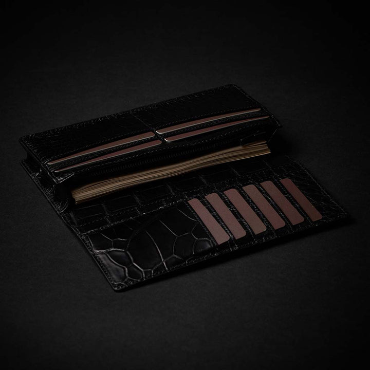 PREMIUM CROCO LONG WALLET "EPIGRAPHIA"