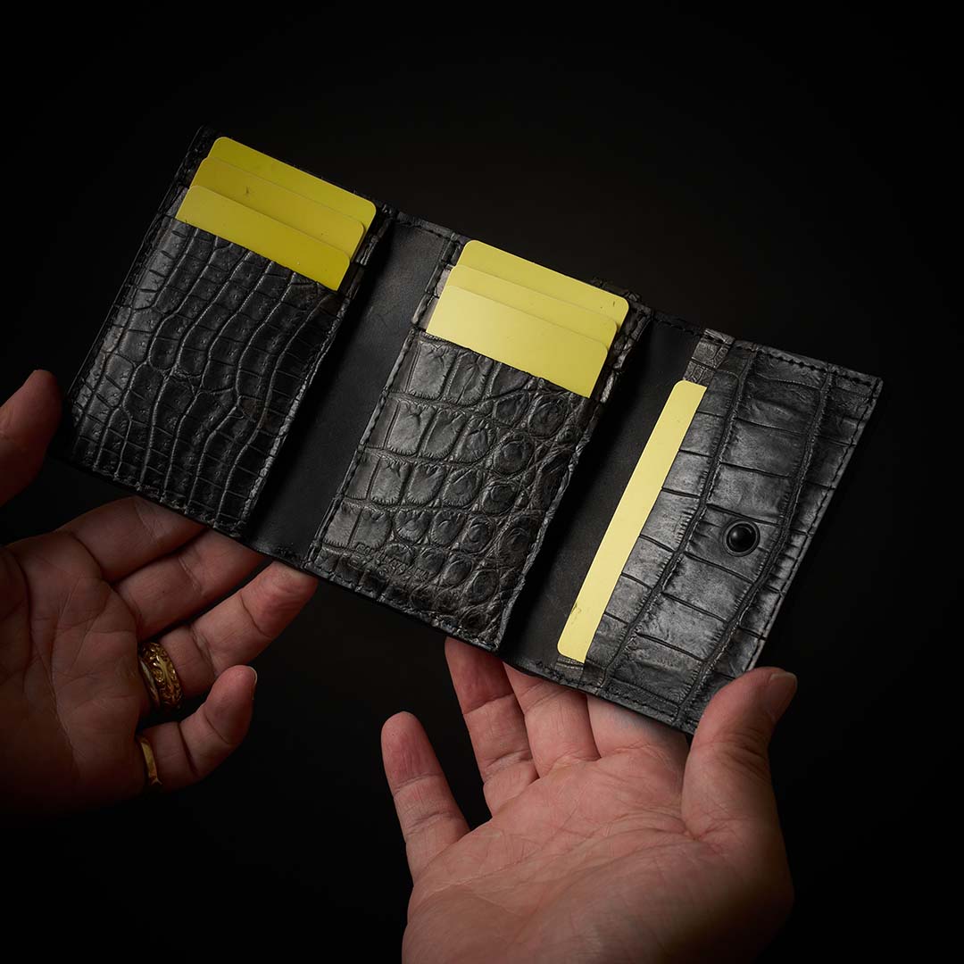 クロコダイル ミニ財布 CROCODILE 3FOLD WALLET
