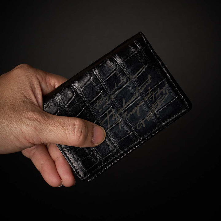 PREMIUM CROCO CARD CASE "EPIGRAPHIA"