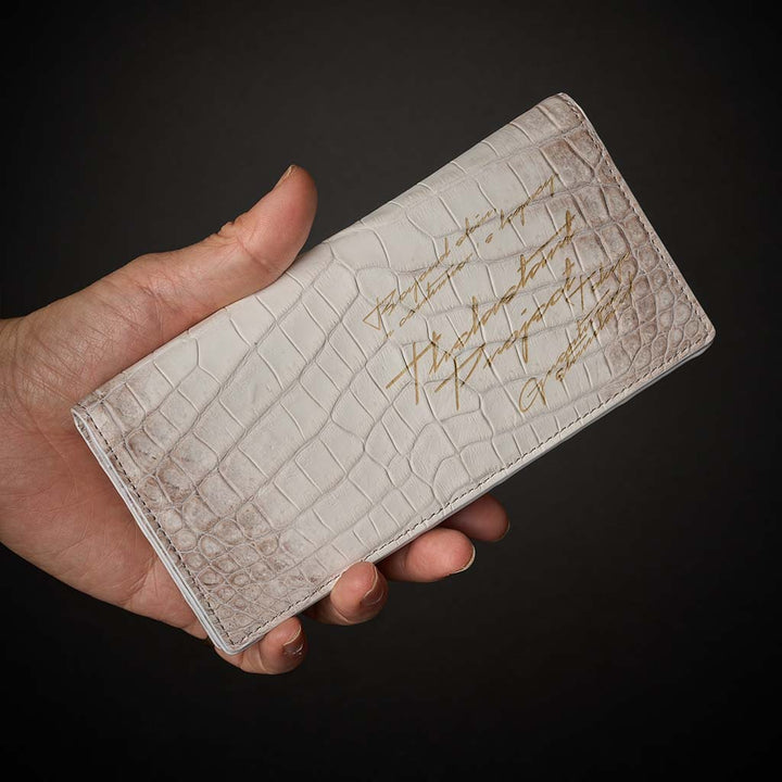 PREMIUM CROCO LONG WALLET "EPIGRAPHIA"