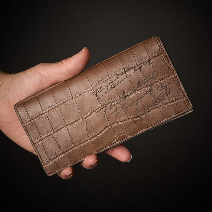 PREMIUM CROCO LONG WALLET "EPIGRAPHIA"