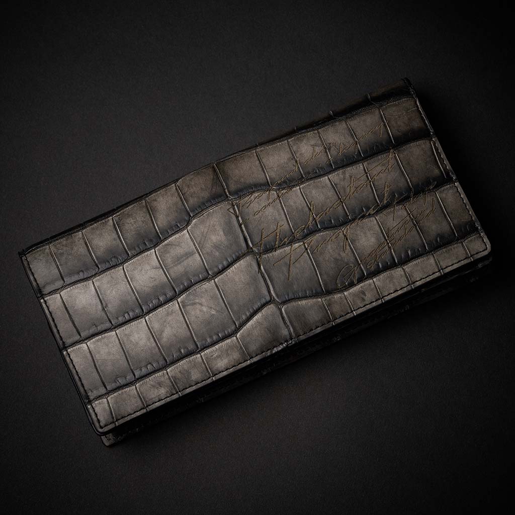 PREMIUM CROCO LONG WALLET "EPIGRAPHIA"