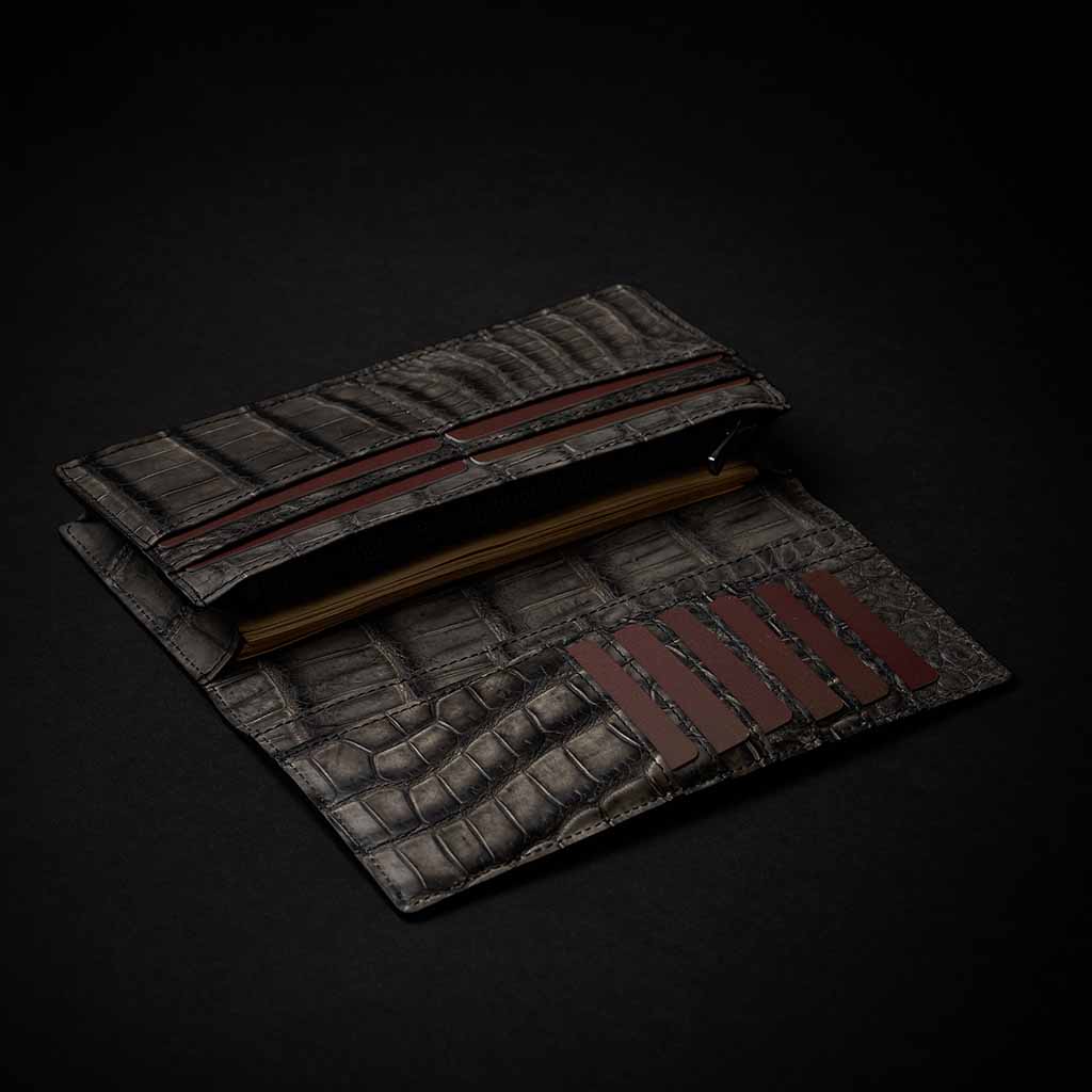 PREMIUM CROCO LONG WALLET "EPIGRAPHIA"