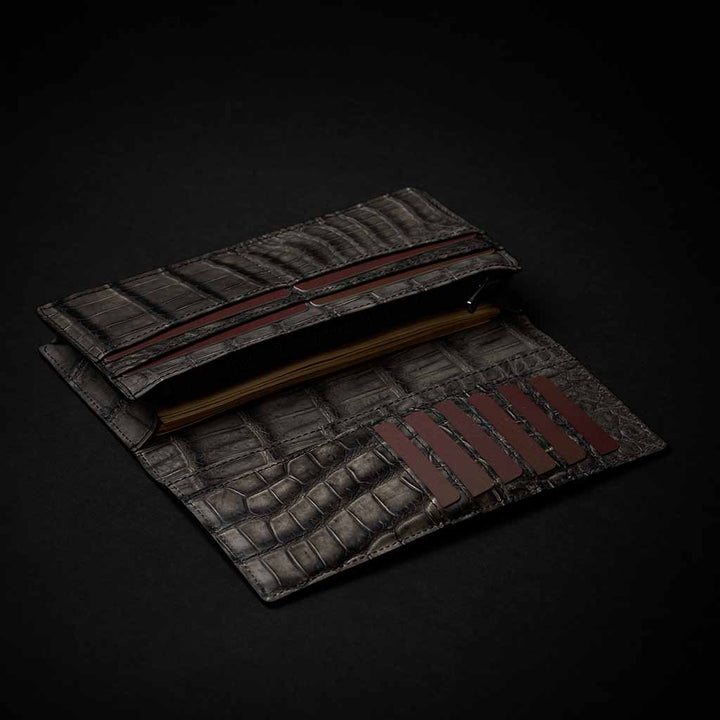 PREMIUM CROCO LONG WALLET "EPIGRAPHIA"