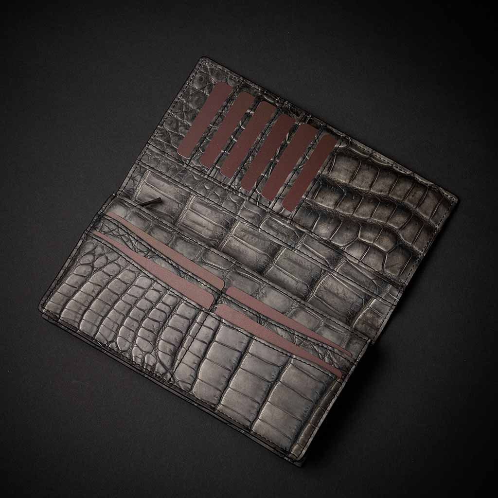 PREMIUM CROCO LONG WALLET "EPIGRAPHIA"