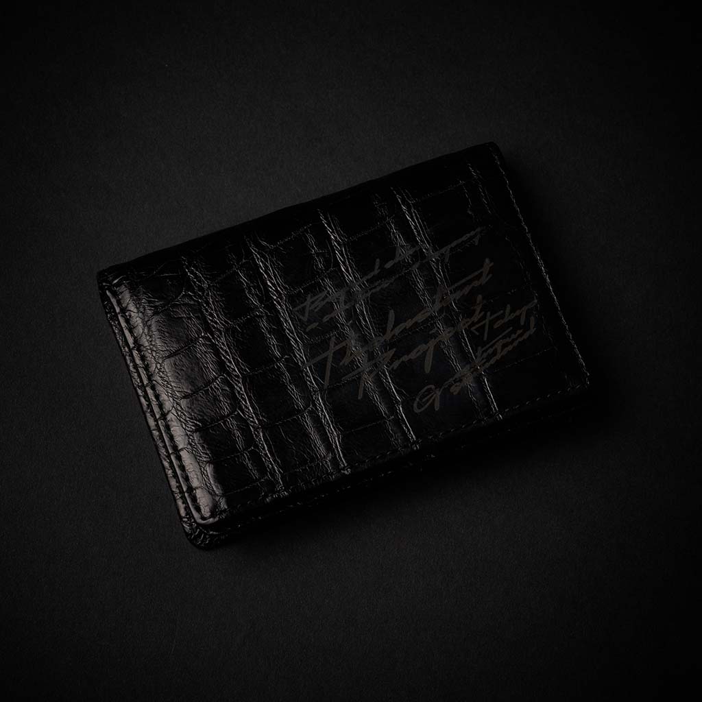 PREMIUM CROCO CARD CASE "EPIGRAPHIA"