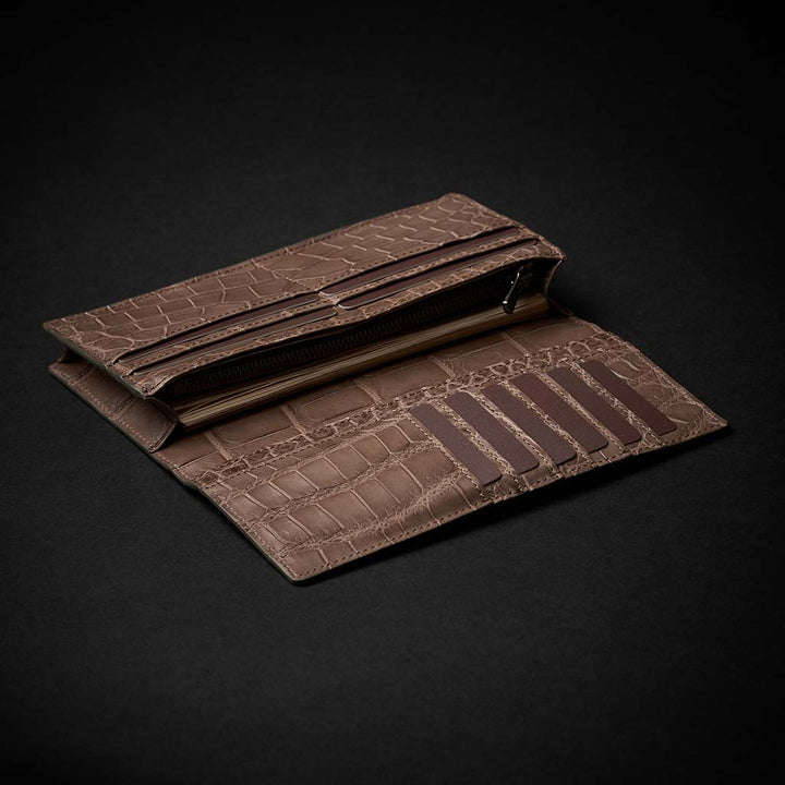 PREMIUM CROCO LONG WALLET "EPIGRAPHIA"