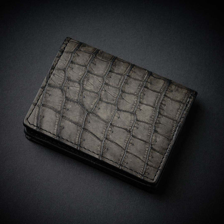 CROCODILE CARD CASE SUMIBLACK