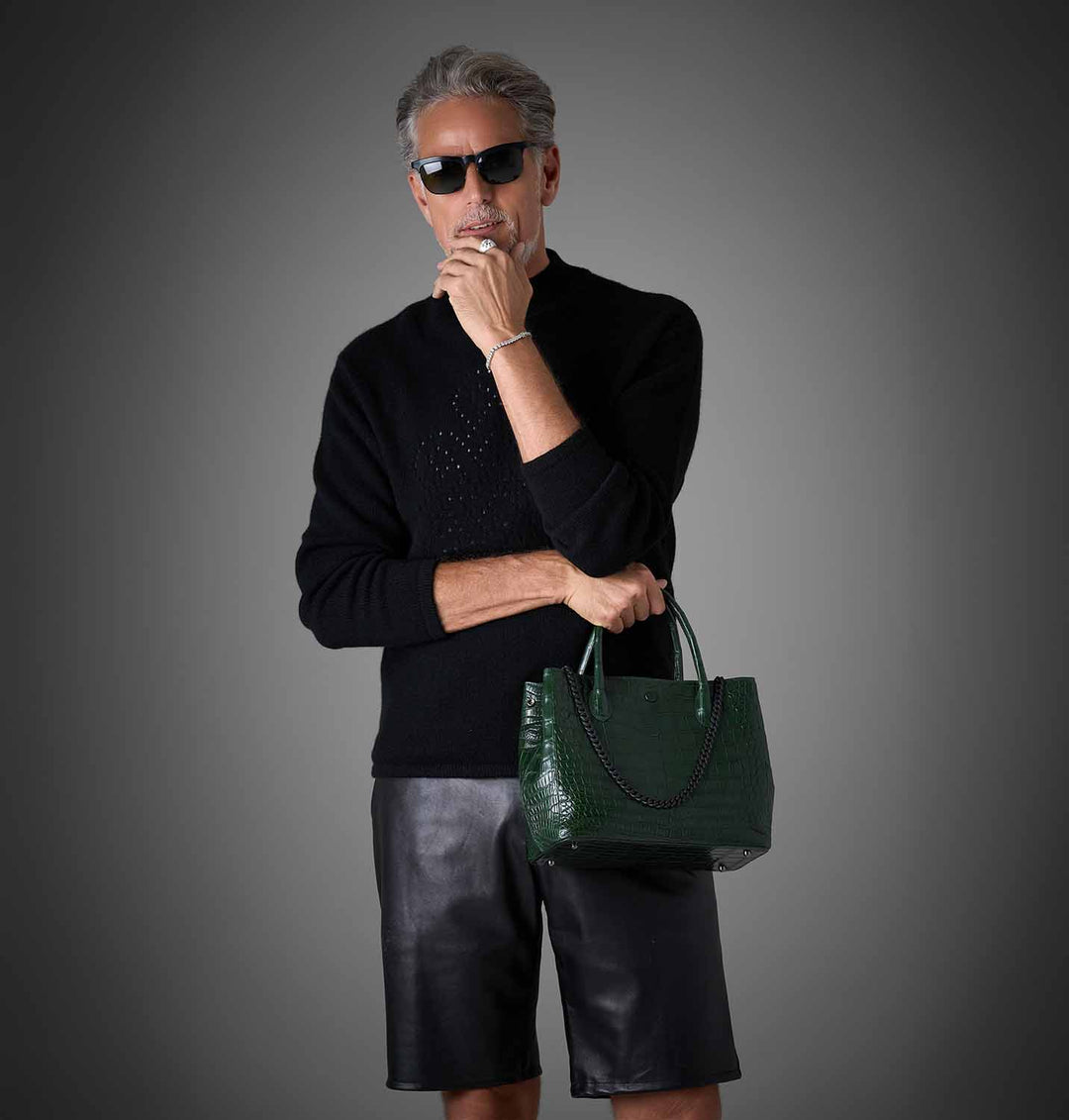 【完売】PREMIUM CROCO LOUNGE TOTE GREEN