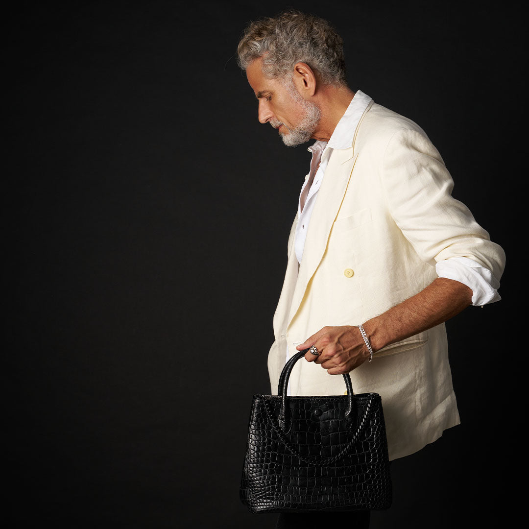 本物クロコダイル トートバッグ 一番人気】PREMIUM CROCO LOUNGE TOTE 極上クロコダイル トートバッグ