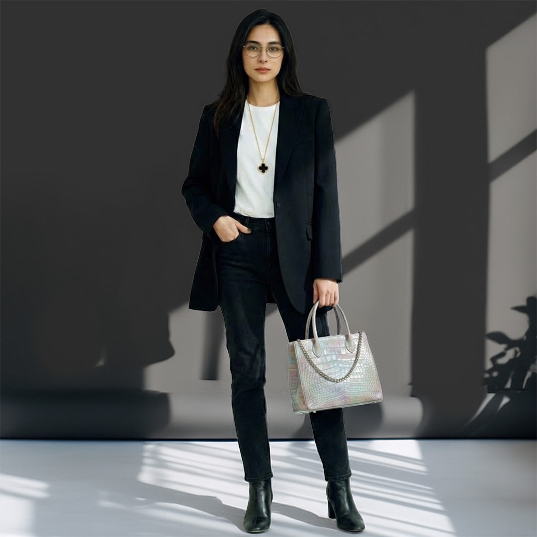 PREMIUM CROCO LOUNGE TOTE MAESTRO"雲彩”