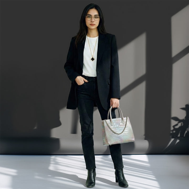 PREMIUM CROCO LOUNGE TOTE MAESTRO"雲彩”