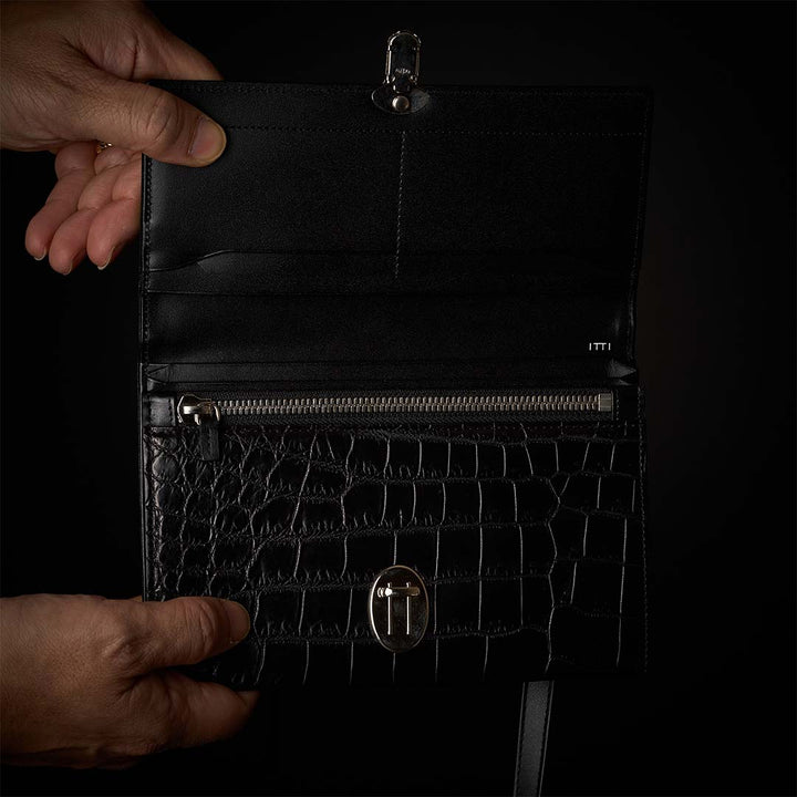 MICHELLE FUKIN CLUTCH POUCH / CROCO
