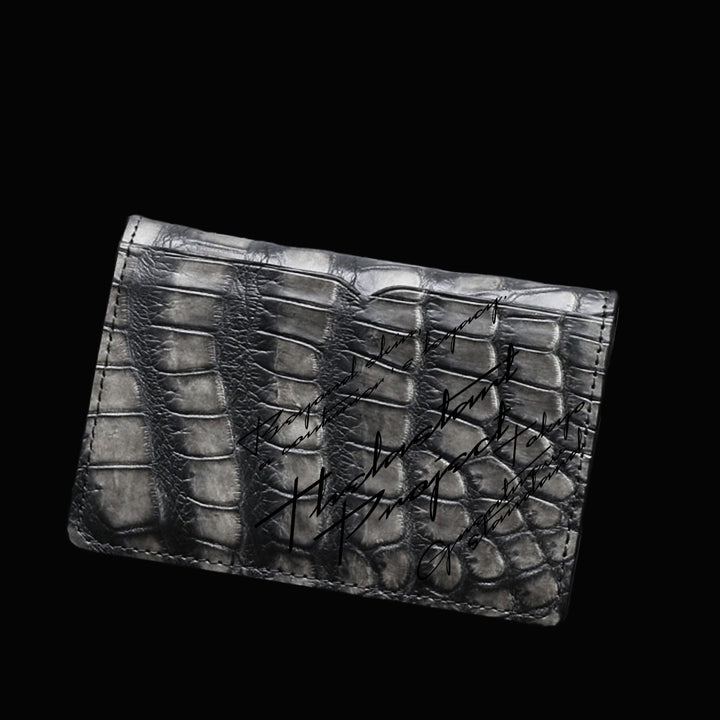 PREMIUM CROCO CARD CASE "EPIGRAPHIA"