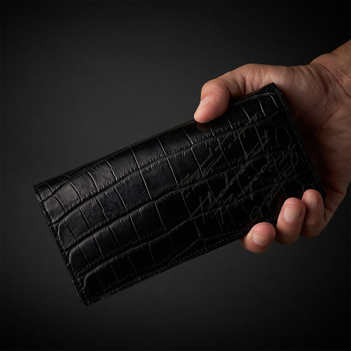 PREMIUM CROCO LONG WALLET "EPIGRAPHIA"