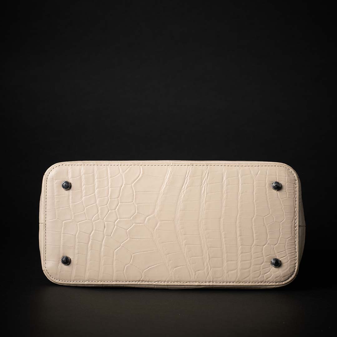 【 新色】PREMIUM CROCO LOUNGE TOTE 極上クロコダイル トートバッグ_ CREAM