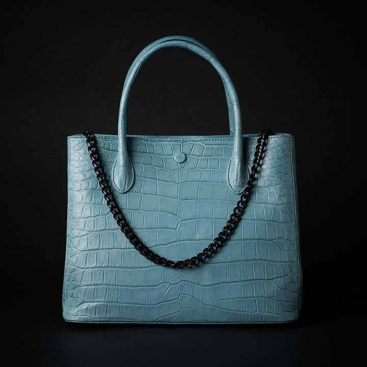 【 新色】PREMIUM CROCO LOUNGE TOTE 極上クロコダイル トートバッグ_ ターコイズ
