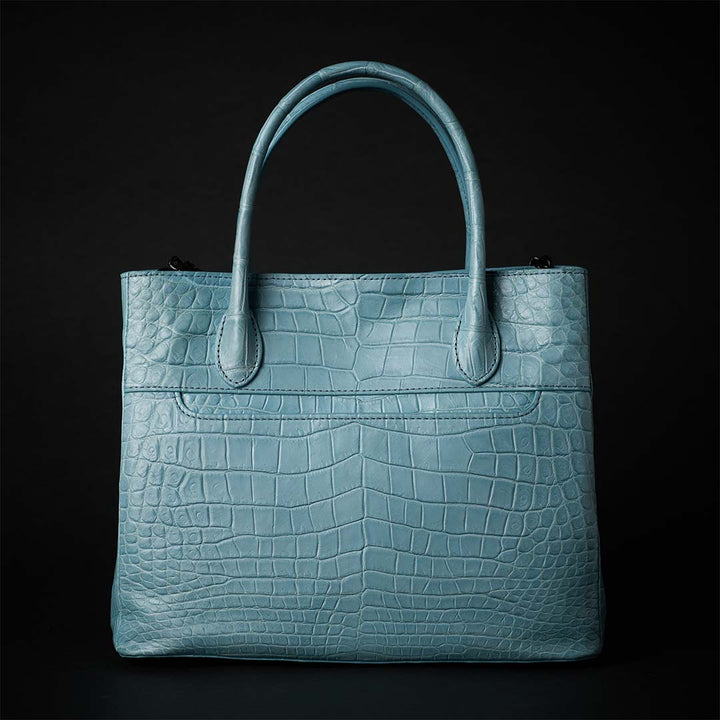 【 新色】PREMIUM CROCO LOUNGE TOTE 極上クロコダイル トートバッグ_ ターコイズ