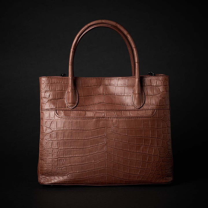 【 新色】PREMIUM CROCO LOUNGE TOTE 極上クロコダイル トートバッグ_ BROWN