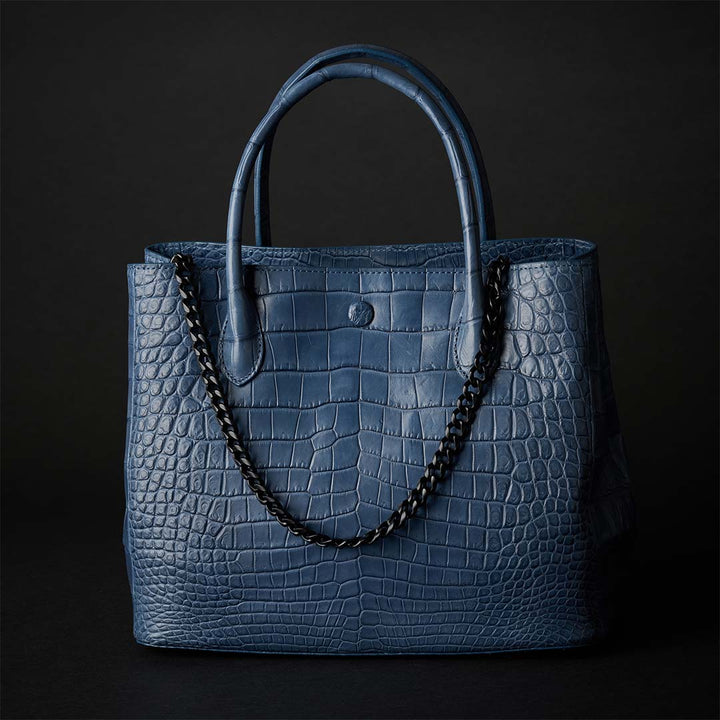 【限定10個】PREMIUM CROCO LOUNGE TOTE BLUE