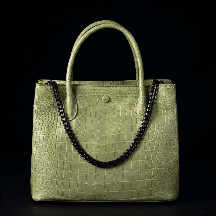 【 新色】PREMIUM CROCO LOUNGE TOTE 極上クロコダイル トートバッグ_ OASIS GREEN