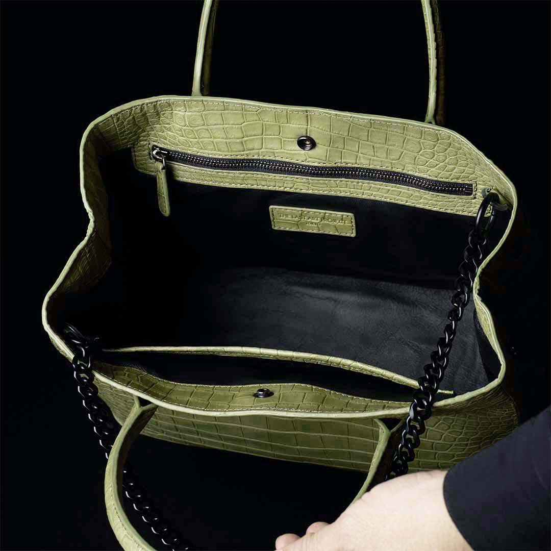 【 新色】PREMIUM CROCO LOUNGE TOTE 極上クロコダイル トートバッグ_ OASIS GREEN