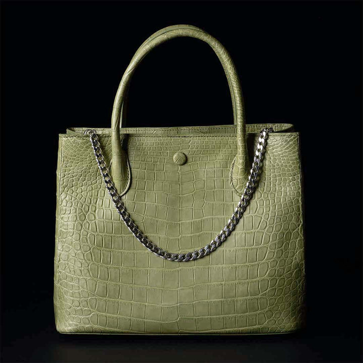 【 新色】PREMIUM CROCO LOUNGE TOTE 極上クロコダイル トートバッグ_ OASIS GREEN