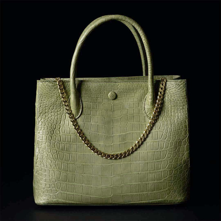 【 新色】PREMIUM CROCO LOUNGE TOTE 極上クロコダイル トートバッグ_ OASIS GREEN