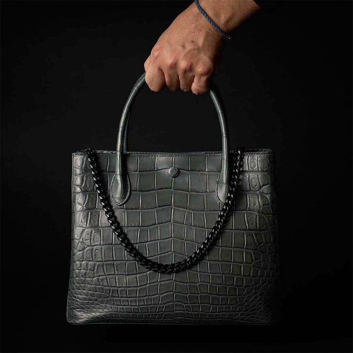 【 新色】PREMIUM CROCO LOUNGE TOTE 極上クロコダイル トートバッグ_ SAGE