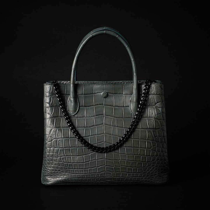【 新色】PREMIUM CROCO LOUNGE TOTE 極上クロコダイル トートバッグ_ SAGE