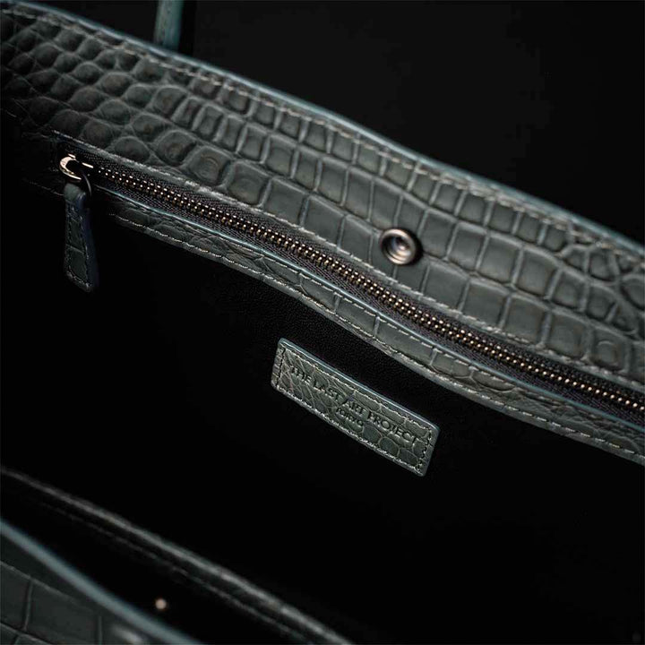【 新色】PREMIUM CROCO LOUNGE TOTE 極上クロコダイル トートバッグ_ SAGE