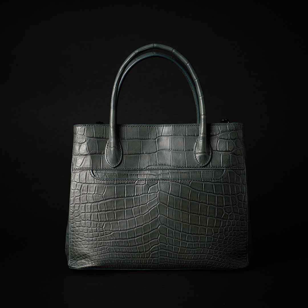 【 新色】PREMIUM CROCO LOUNGE TOTE 極上クロコダイル トートバッグ_ SAGE