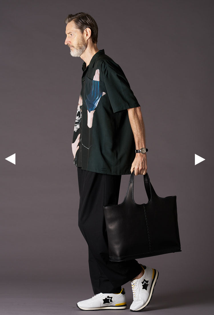 良品✨ マヌー Magnu TOKYO tote シュリンクレザー ホワイト